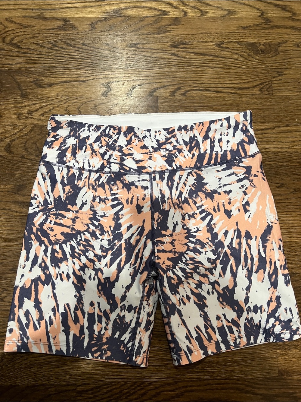 Calvin Klein Women's Peach & Navy Printed Performance Shorts